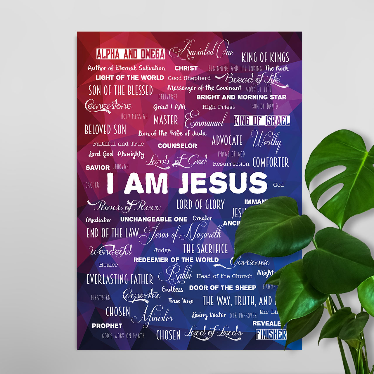 Wandbord ‘I am Jesus'